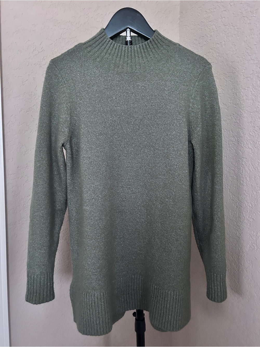Women’s Olive Green Mock Neck Sweater